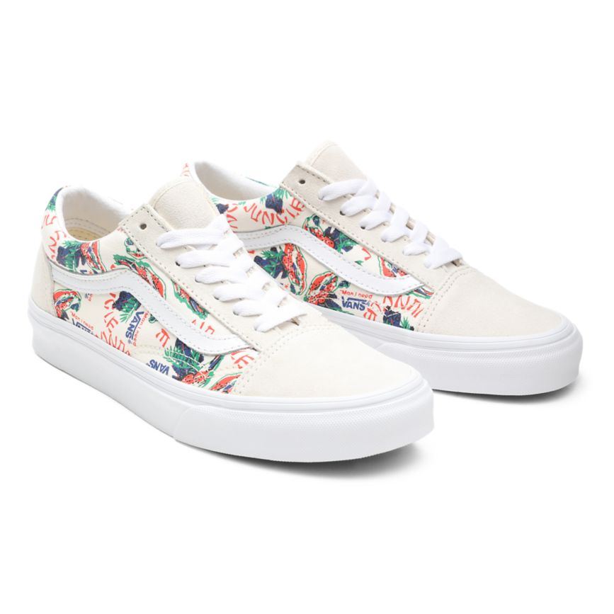 Tenis Bajas Vans Spring Daze Old Skool Mujer Blancas | VN192X5QH15