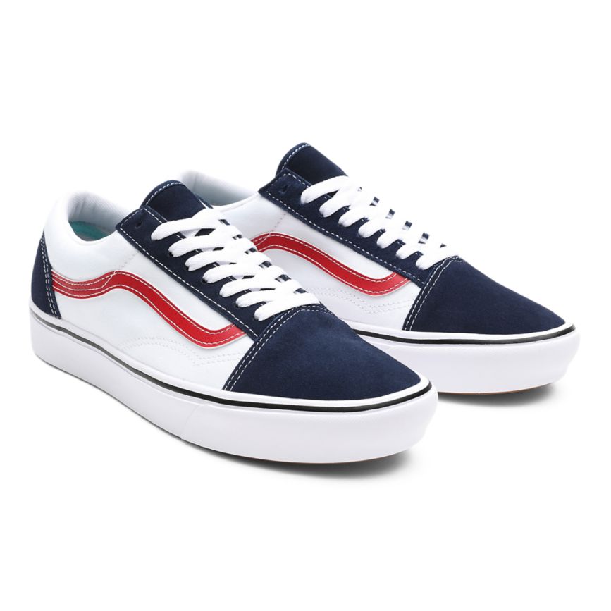 Tenis Bajas Vans Tri-Tone ComfyCush Old Skool Mujer Azul Marino | VN857H4OR05