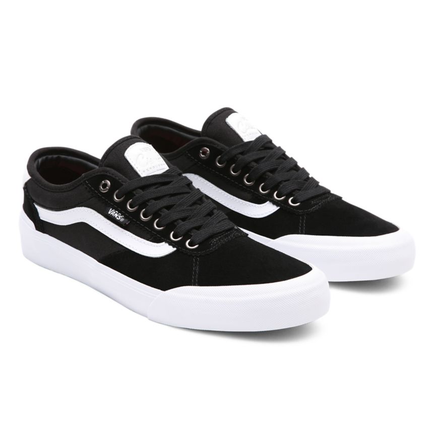Tenis Skate Vans Suede Lona Chima Pro 2 Hombre Negras | VN272N8BS41
